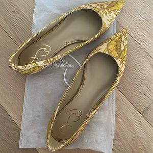 Sam Edelman Yellow flowers print Wanda Pointed Toe Flat - Wide